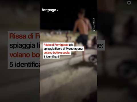 Rissa di Ferragosto alla spiaggia libera di Mondragone: botte e sedie che volano, 5 identificati