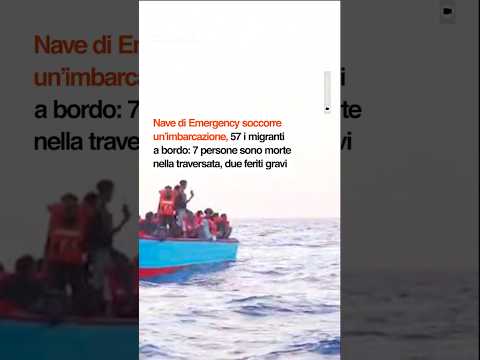 Nave di Emergency soccorre un’imbarcazione, 57 i migranti a bordo. Sette persone sono morte nella tr