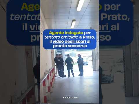 Agente indagato a Prato per tentato omicidio, il video degli spari al pronto soccorso