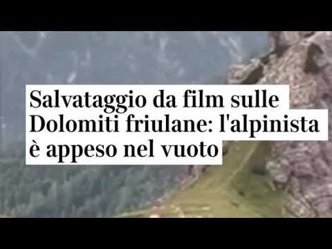 Salvataggio da film sulle Dolomiti friulane: l’alpinista è appeso nel vuoto