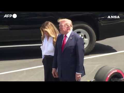 Giro d’onore per Trump e Melania prima del gran premio Indycar a Washington