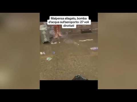 Maltempo, allagato l’aeroporto di Malpensa