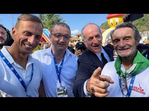A Pontida la foto di Zaia con i governatori «dissidenti»: «Il riferimento resti il Nord»