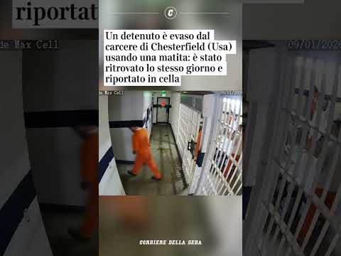 Un detenuto è evaso dal carcere di Chesterfield (Usa) usando una matita: ritrovato e riportato…