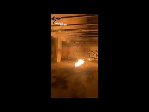 L’esercitazione con le molotov a Pesaro