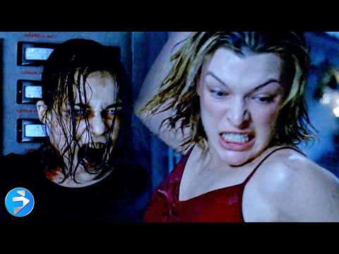 Il Licker attacca il treno: Milla Jovovich è in trappola | Resident Evil (2002)