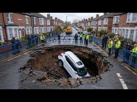 Le strade britanniche continuano a inghiottire auto: cosa sta succedendo?