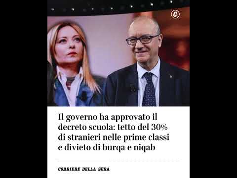 Decreto scuola approvato: tetto del 30% di stranieri nelle prime classi, burqa e niqab vietati
