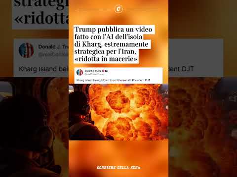 Trump pubblica un video fatto con l’AI dell’isola di Kharg, estremamente strategica per l’Iran