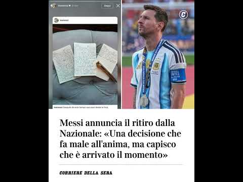 Messi annuncia il ritiro dalla Nazionale: “Una decisione che fa male all’anima, ma è il momento”