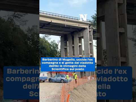 Uccide l’ex compagna e si getta dal viadotto dell’A1: le immagini della Scientifica sul posto