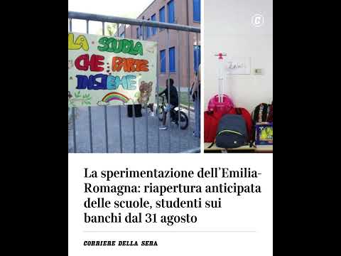La sperimentazione dell’Emilia-Romagna: riapertura anticipata delle scuole al 31 agosto