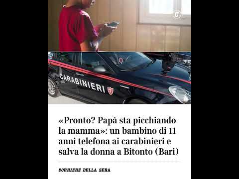 “Pronto? Papà sta picchiando la mamma”: bambino di 11 anni telefona ai carabinieri e salva la donna