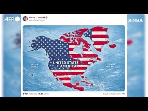 Trump pubblica un’immagine con la bandiera Usa su Messico, Cuba, Canada e Groenlandia