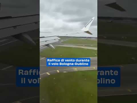 Atterraggio d’emergenza a Dublino: video mostra l’aereo sfiorare la pista durante una raffica di