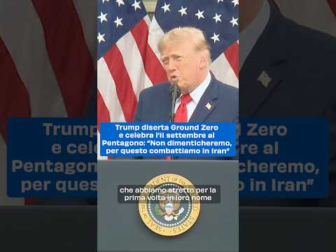 11 settembre, discorso di Trump al Pentagono