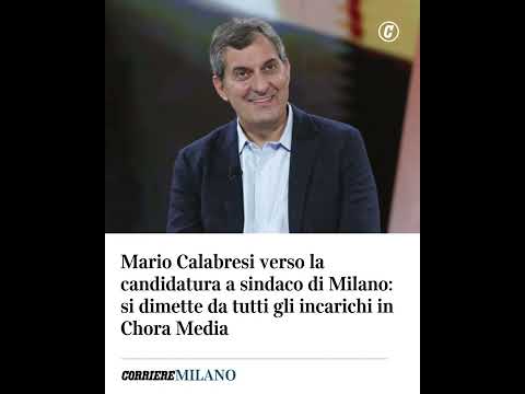 Mario Calabresi verso la candidatura a sindaco di Milano: si dimette da tutti gli incarichi in Chora