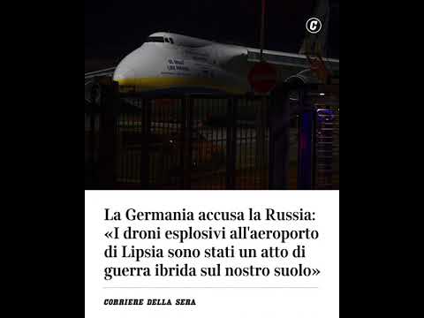 La Germania accusa la Russia per i droni esplosivi all’aeroporto di Lipsia