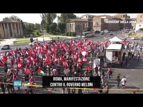 Roma, manifestazione contro il governo Meloni